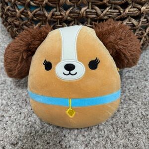 Disney Squishmallows lady‎ Cute Dog Plush Toy with Blue Collar